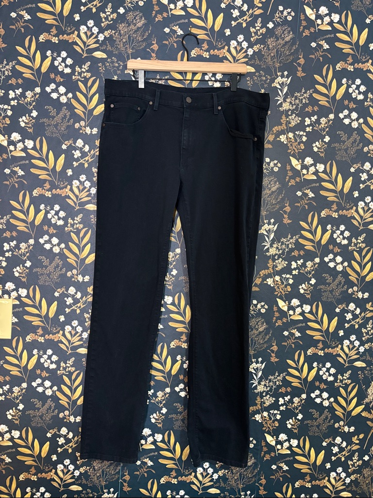 Mott & Bow Navy Men's Straight Leg Black Jeans Everyday Fit